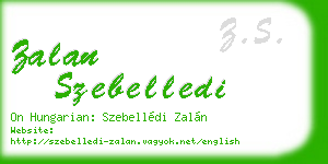 zalan szebelledi business card