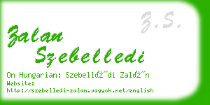 zalan szebelledi business card